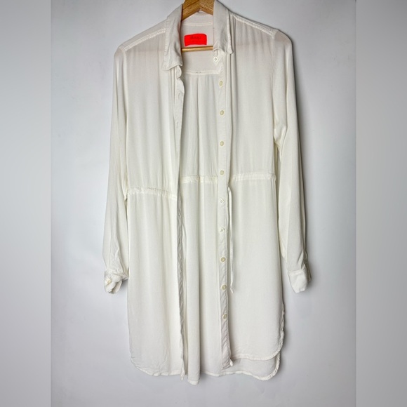 Maaji Other - Maaji Long White Belted Button Down Top Coverup